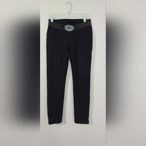 Black with gold dots women's pants size medium